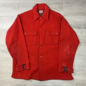 Vintage 60s/70s Brent‎ All Woll Women's Coat Buttons Red Chest Pockets Collared